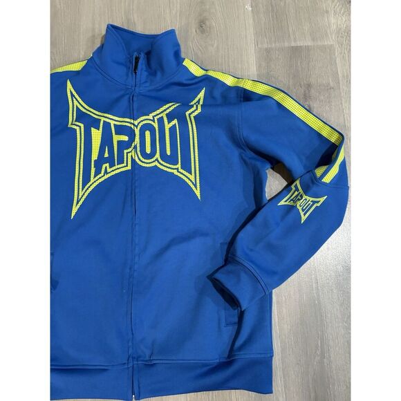 Tapout Full Zip Track Jacket Blue Spell Out Sweatshirt - Men's Size XL - Picture 4 of 16